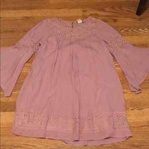 Light rusty pink flowy dress